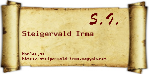 Steigervald Irma névjegykártya